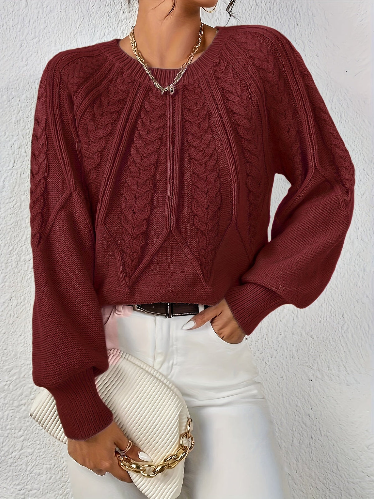 Astrid | Cable-Knit Round-Neck Sweater