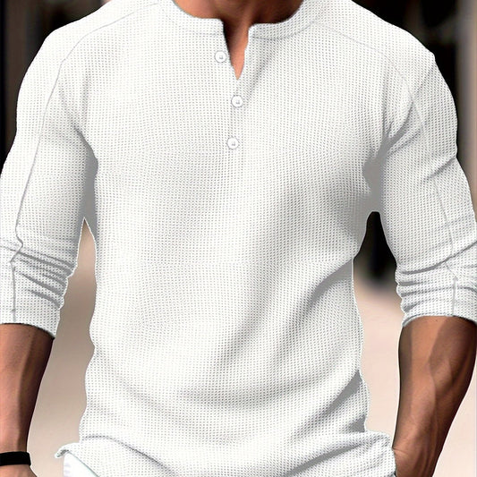 Lincoln | Textured Henley Shirt