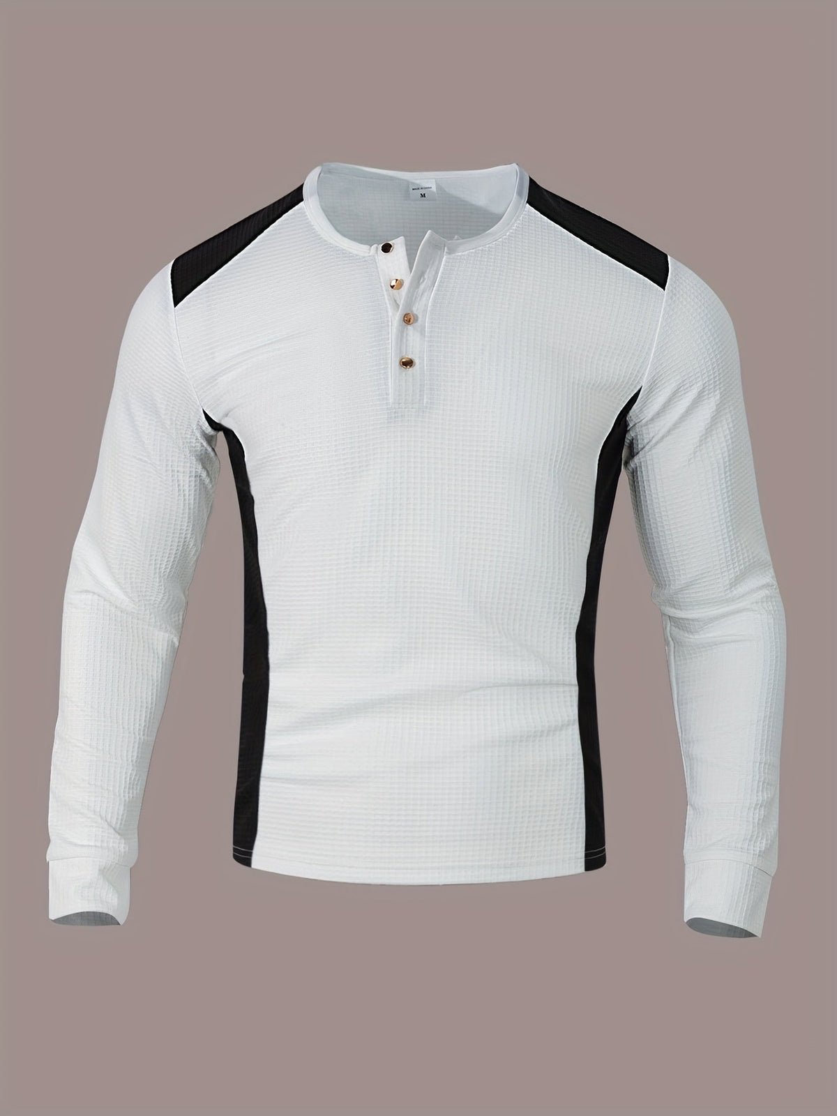 Sawyer | Textured Contrast Henley Shirt