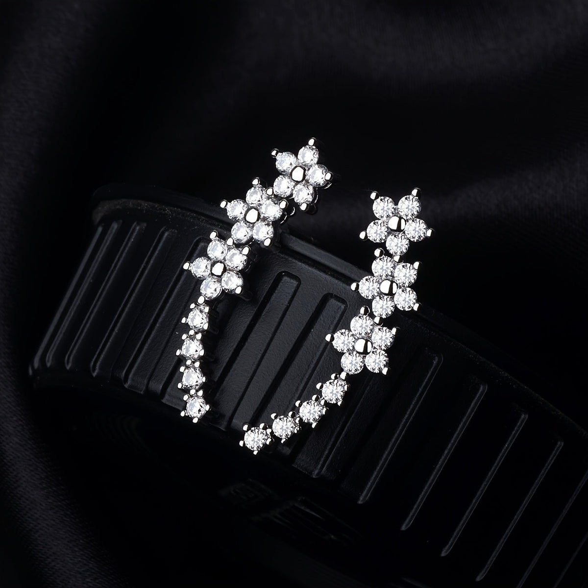 Constance | Timeless Floral Climber Earrings