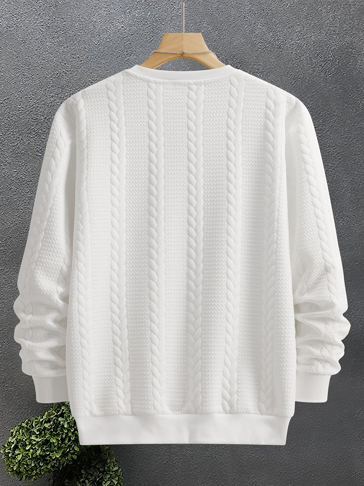 Maddox | Textured Crew Neck Sweatshirt