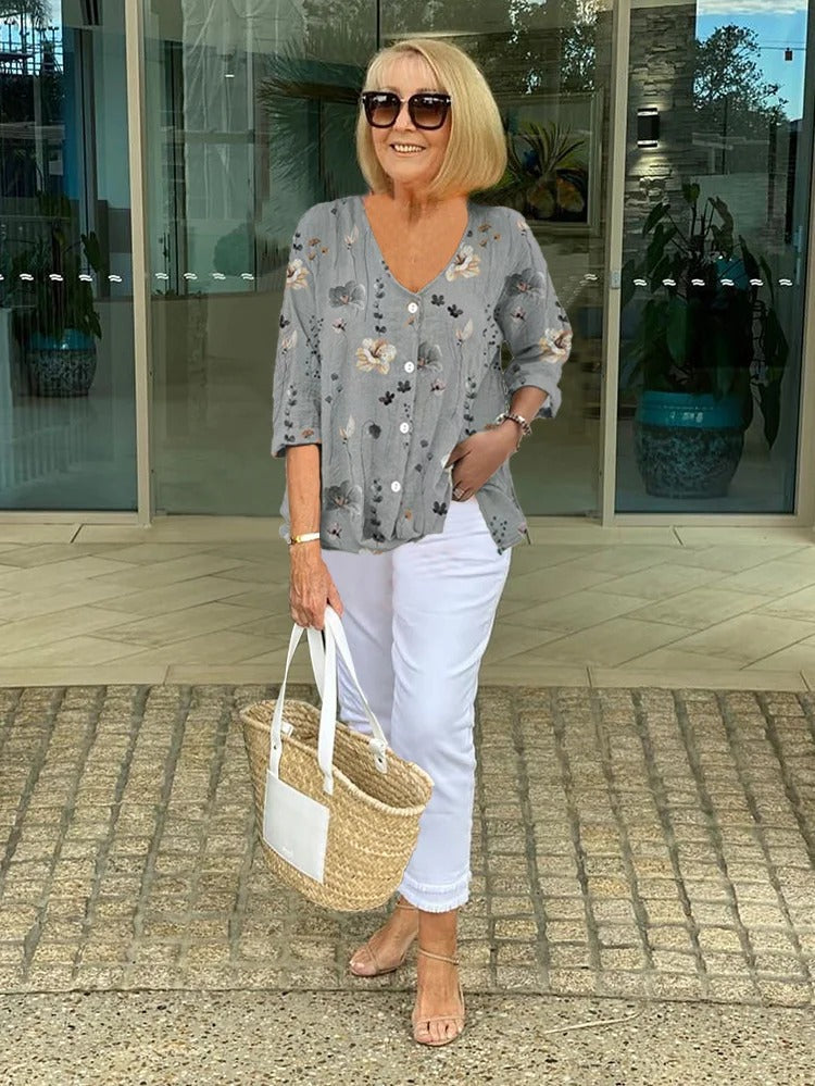 ANITA | ELEGANT FLORAL BLOUSE