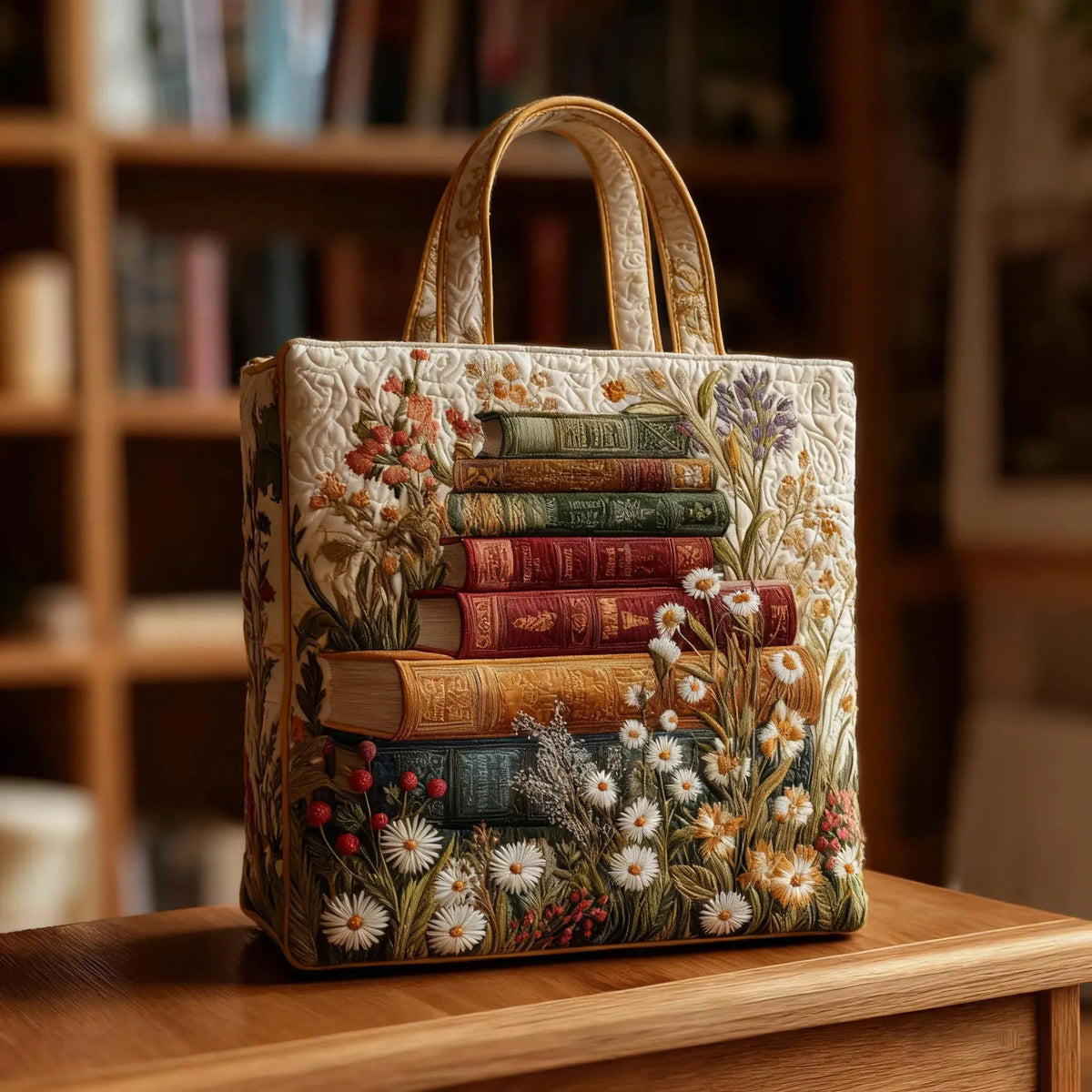 HANDMADE BAG - FLORAL BOOKS