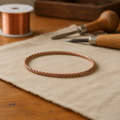 Ethal's Braid Copper Anklet