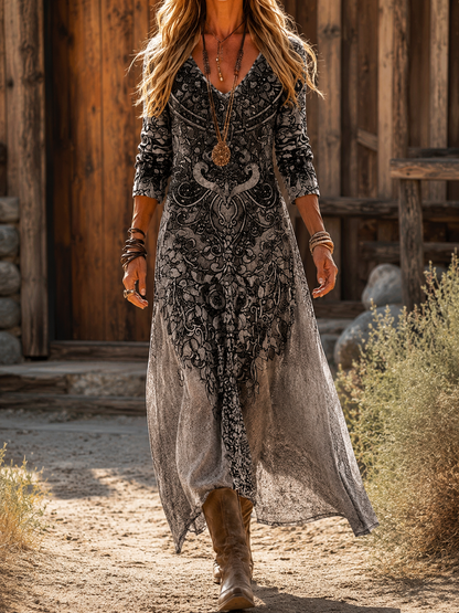 Blyssa | Vintage Bohemian Autumn Dress