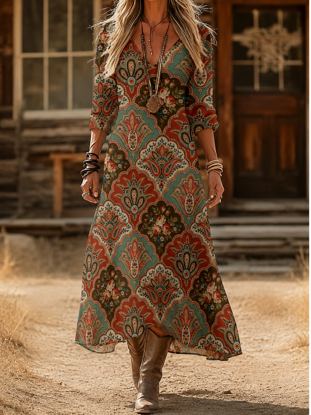 Bianca | Vintage Bohemian Autumn Dress