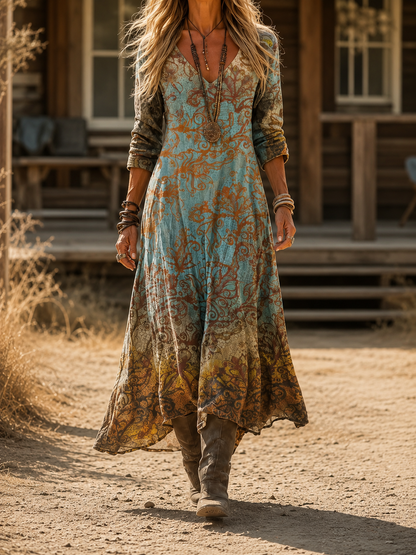 Blyssa | Vintage Bohemian Autumn Dress