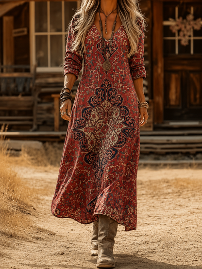 Bianca | Vintage Bohemian Autumn Dress