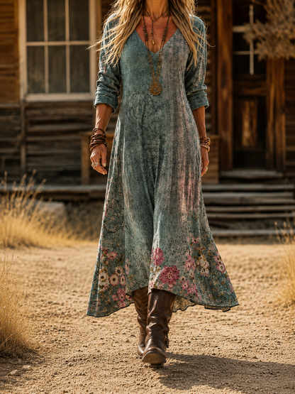 Blyssa | Vintage Bohemian Autumn Dress