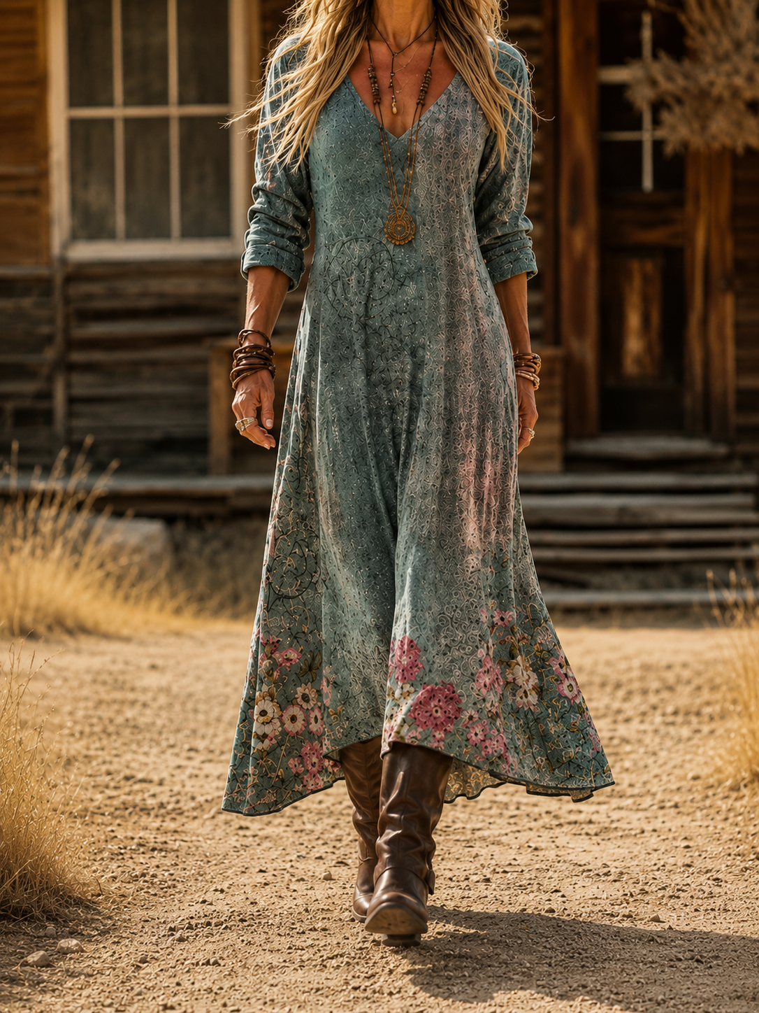 Bianca | Vintage Bohemian Autumn Dress