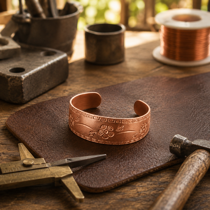 Ethal's Fret Copper Bracelet