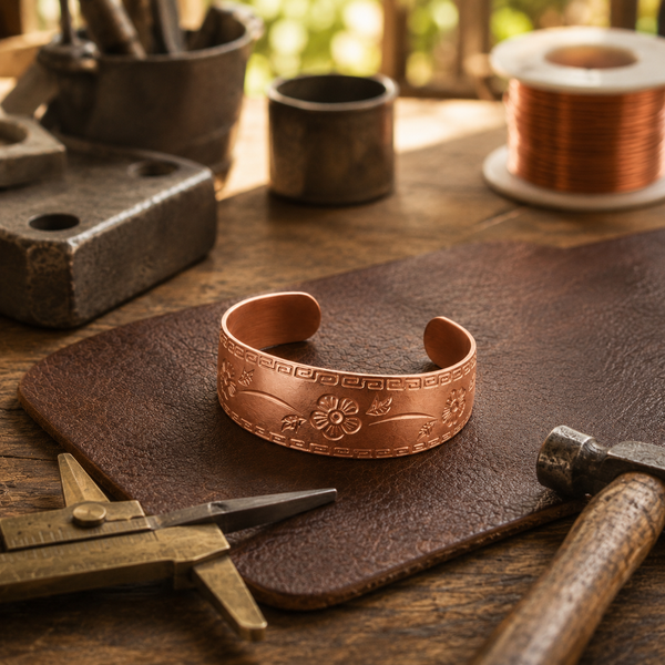 Ethal's Fret Copper Bracelet