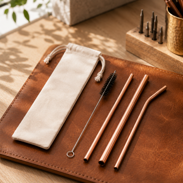 Ethal's Copper Straw Set