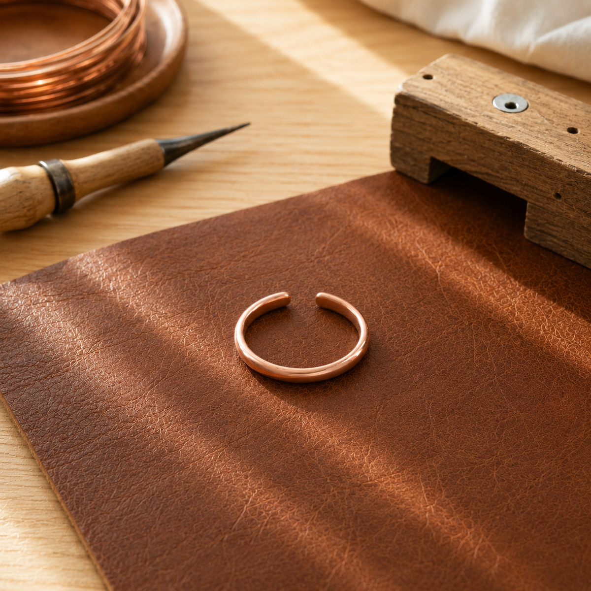 Ethal's Slick Copper Toe Ring
