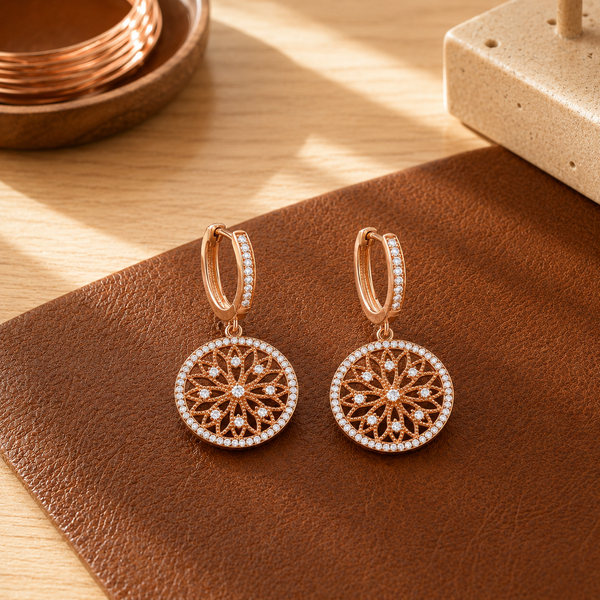 Ethal's Mandala Copper Earrings