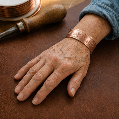 Ethal's Fret Copper Bracelet