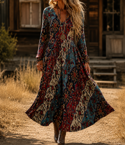 Blyssa | Vintage Bohemian Autumn Dress
