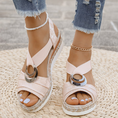 Arianna | Braided Rope Platform Sandals