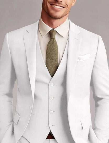 Morgan | Classic Tailored 3 Pieces Solid Suit