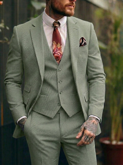 Tommy | Casual Single Breasted One-Button 3 Pieces Suit