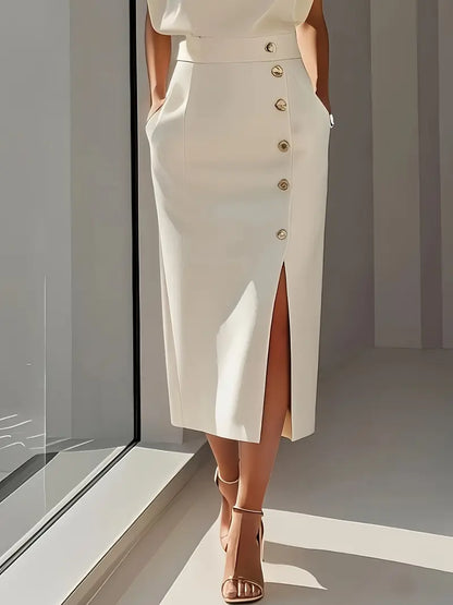 Dalia | Midi Dress with Side Slit