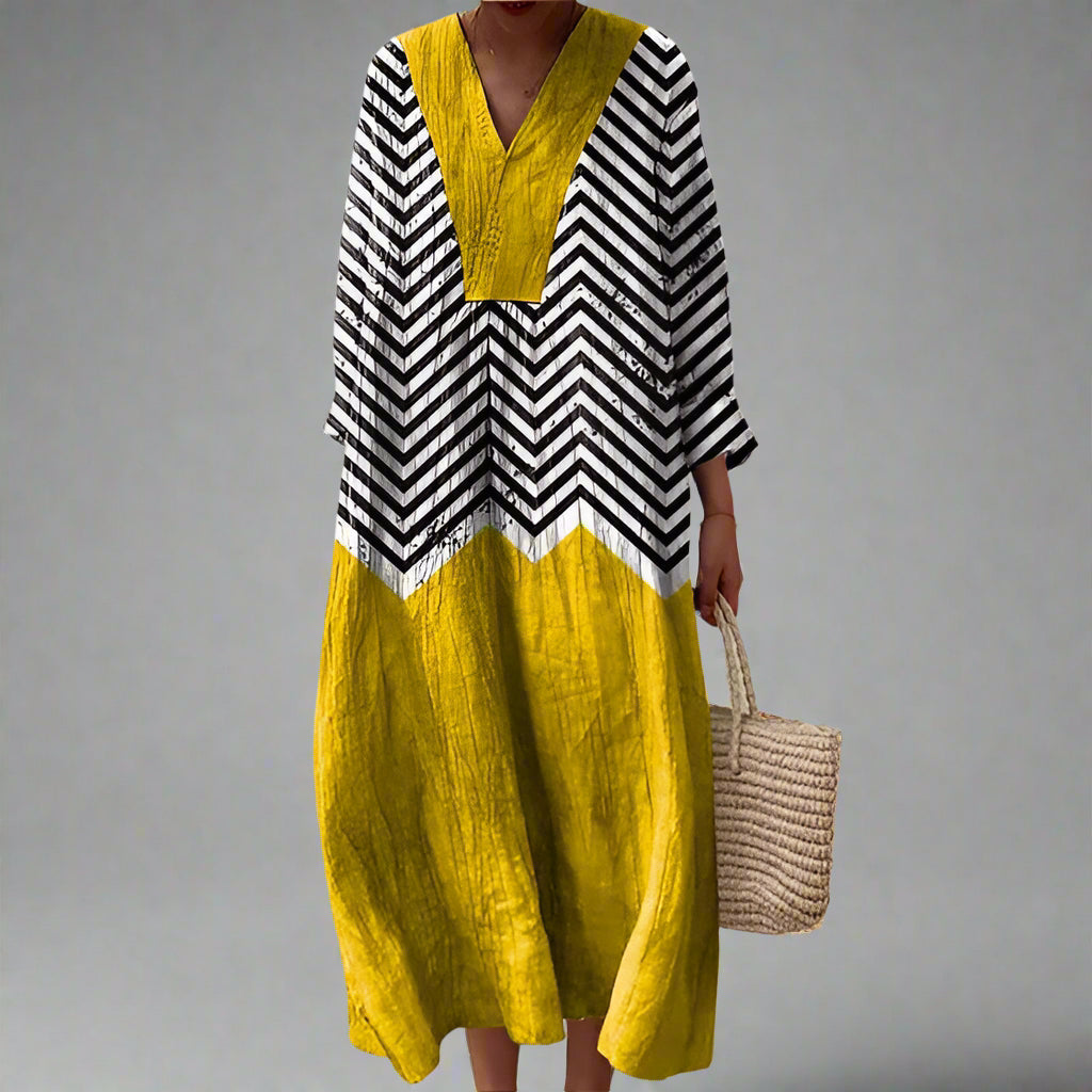 AINSLEY | ELEGANT GEOMETRIC DRESS
