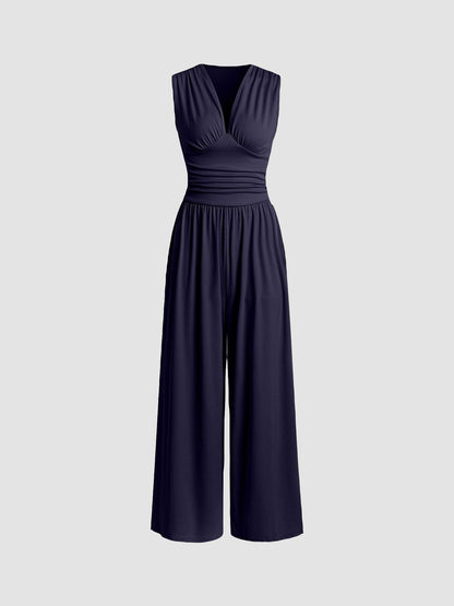 Celestine | Chic Sleeveless Wide-Leg Jumpsuit