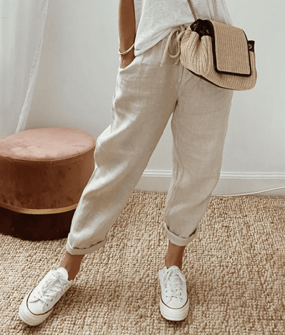 Leonda | Casual Everyday Printed Lace Pants