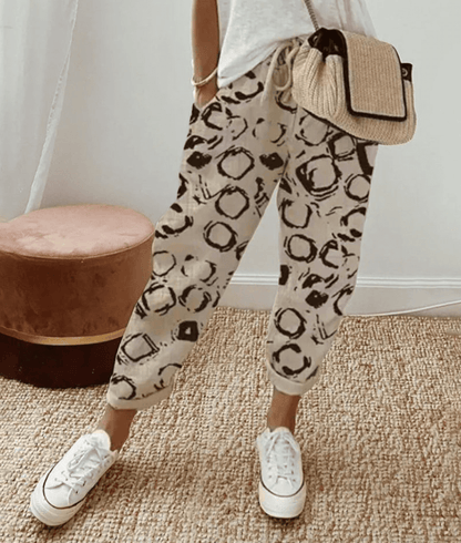 Leonda | Casual Everyday Printed Lace Pants