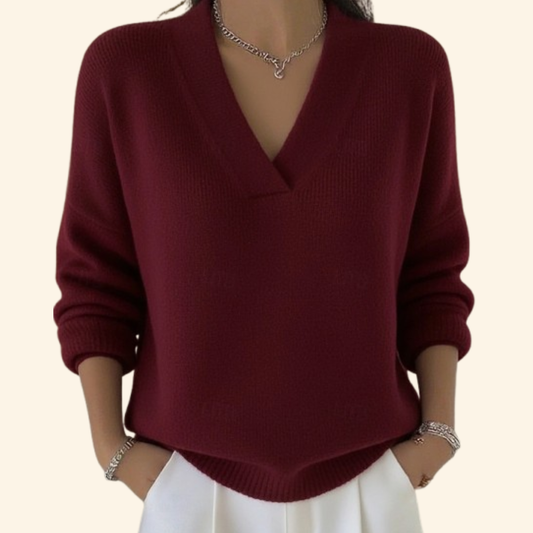Sonia™ | Relaxed V-Neck Sweater