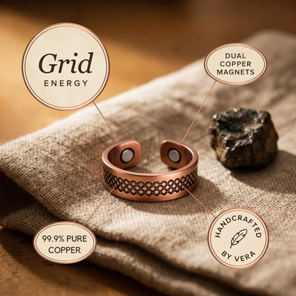 Ethal's Grid Copper Ring