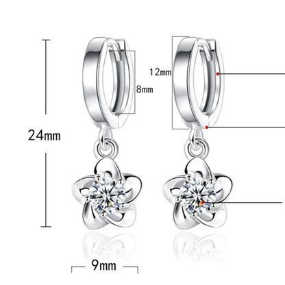 Miriam | Sparkling Floral Drop Earrings
