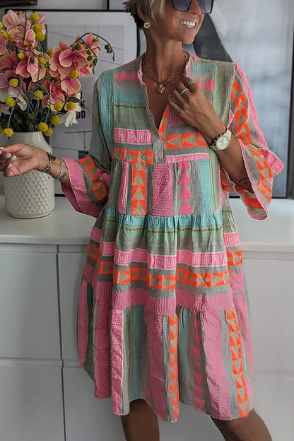 Livia | Elegant Boho Wide Sleeve Dress