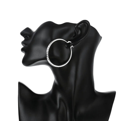 Renata | Textured Statement Hoop Earrings