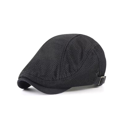 Elliot | Classic Textured Mesh Flat Cap