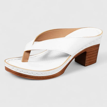 Leanne | Minimalist Block Heel Slide Sandal