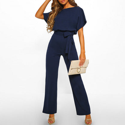 Rosalind | Elegant Belted Wide-Leg Jumpsuit