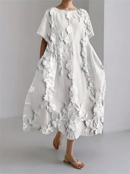 Fenella | Elegant Loose Round Neck Dress