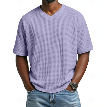 Paul | V-Neck Short Sleeve Waffle Shirt