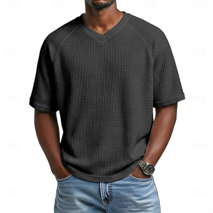 Paul | V-Neck Short Sleeve Waffle Shirt