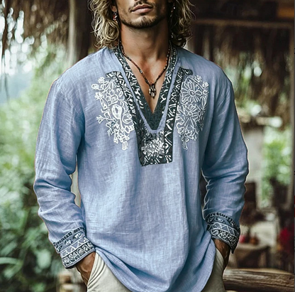 Aurelio | Casual Embroidered Resort Shirt