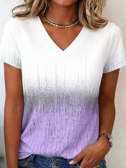 Elena | Everyday Gradient V-Neck Casual Top