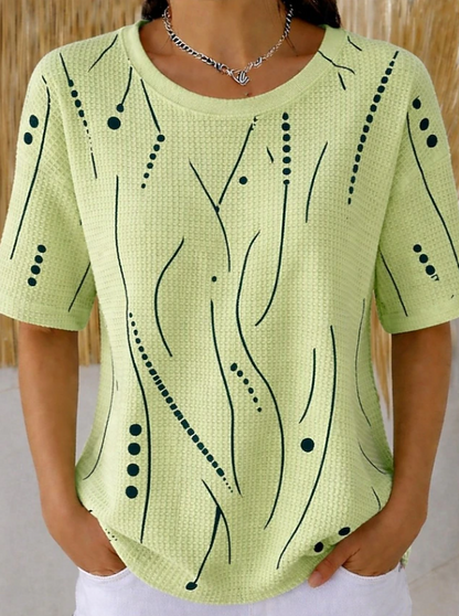 Mirella | Casual Textured Wave Knit Top