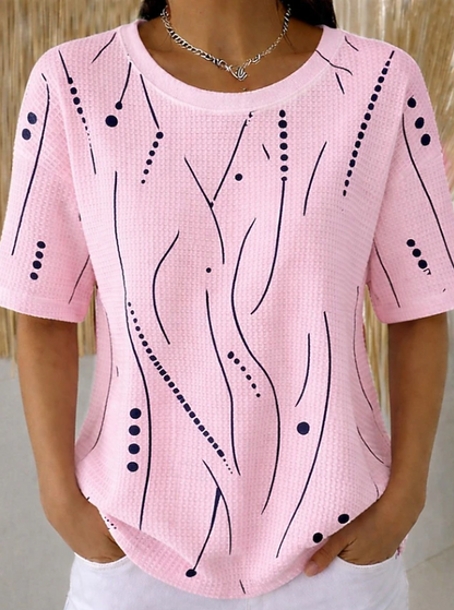 Mirella | Casual Textured Wave Knit Top