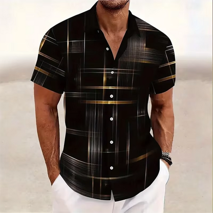 Gregory | Modern Patterned Short-Sleeve Shirt