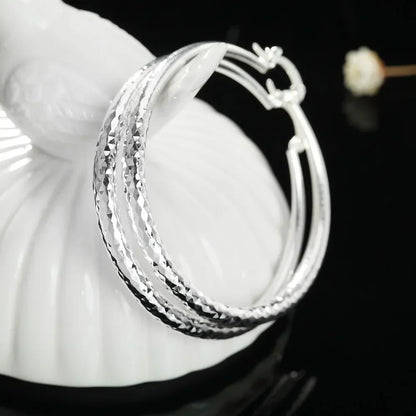 Renata | Textured Statement Hoop Earrings
