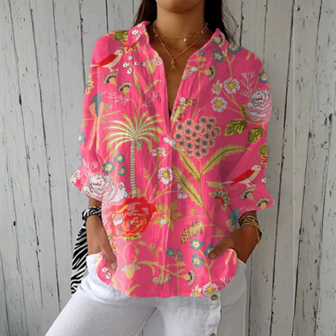 Christina | Tropical Blossom Blouse