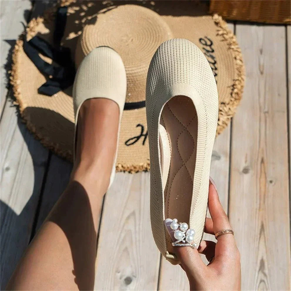 Lina | Classic Woven Slip-On Flats