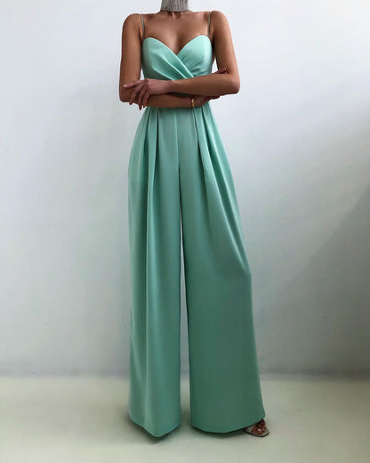 Leanne | Elegant Strapless Evening Jumpsuit