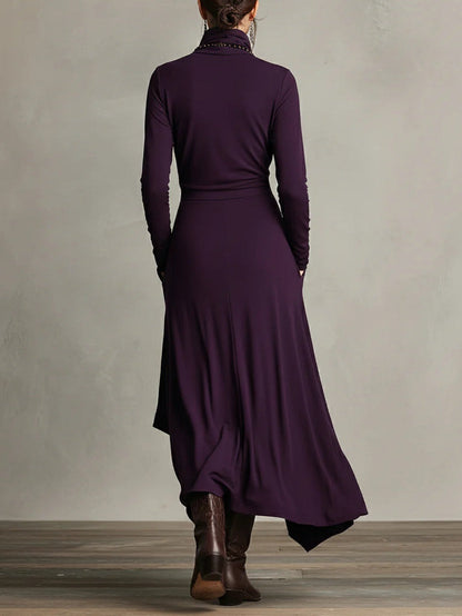 Hattie | Elegant High Neck Maxi Dress